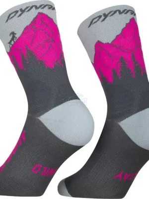Autentický Ponožky Dynafit Traverse Crew cinder/pink glo