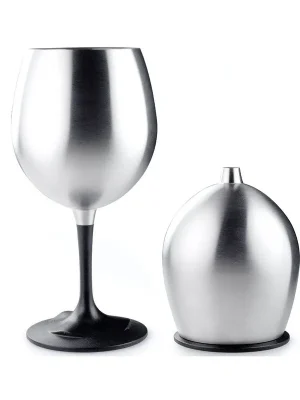 GSI nerezová skládací sklenka na červené víno GLACIER STAINLESS NESTING RED WINE GLASS Výprodej
