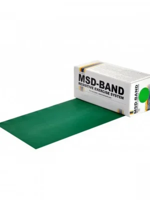 Dokud Zásoby Vydrží MSD-BAND Cvičební pás Latex Free, 5.5m tuhý, zelený (krabička)