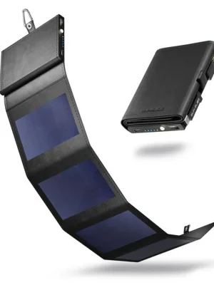 Rychlé Dodání SUNSLICE Photon - přenosná solární powerbanka, černá
