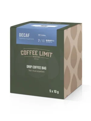 Vysoce Kvalitní COFFEE LIMIT Filtr s mletou kávou DRIP COFFEE BAG DECAF