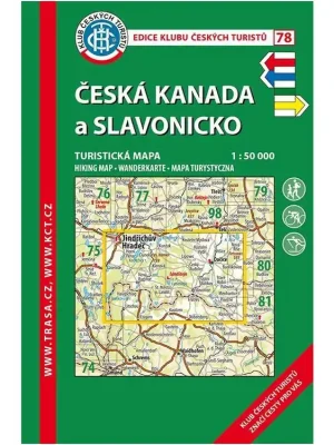 78 Česká Kanada, Slavonicko, 8. vydání, 2019 - turistická laminovaná mapa Vrácení Zdarma