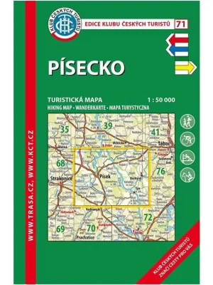 71 Písecko, 7. vydání, 2019 - turistická laminovaná mapa Jen Po Omezenou Doba