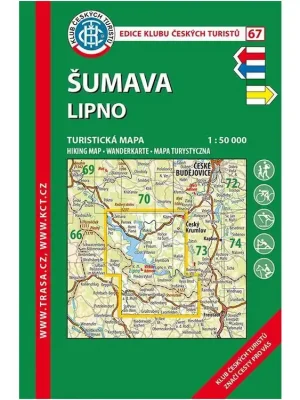 67 Šumava - Lipno, 8. vydání, 2016 - turistická laminovaná mapa Finální Výprodej