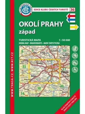 Akční Nabídka 36 Okolí Prahy - západ, 7. vydání, 2017 - turistická laminovaná mapa