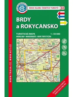 Originální 34 Brdy a Rokycansko, 8. vydání, 2018 - turistická laminovaná mapa