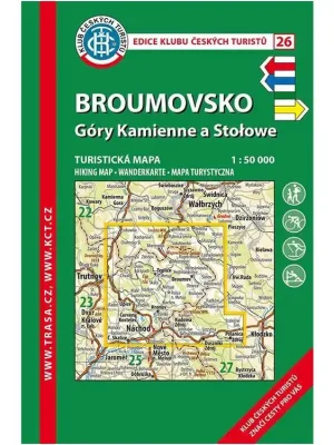 26 Broumovsko a Góry Kamienne, 7. vydání, 2018 - turistická laminovaná mapa Cenový Hit