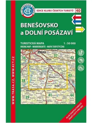 40 Benešovsko, dolní Posázaví, 9. vydání, 2022 - turistická mapa Jen Po Omezenou Doba