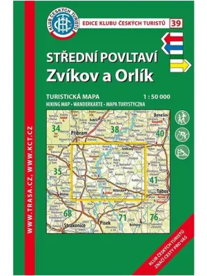 39 Střední Povltaví, Zvíkov, 7. vydání, 2018 - turistická mapa Koupit Online