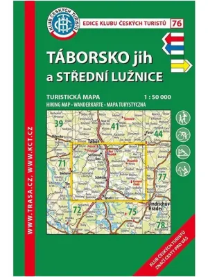 Originální 76 Táborsko jih, stř. Lužnice, 6. vydání, 2020 - turistická mapa