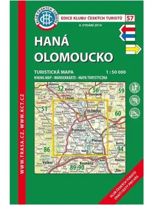 57 Haná, Olomoucko, 5. vydání, 2018 - turistická mapa Akční Nabídka