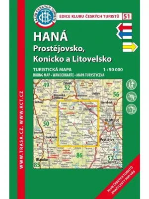 51 Haná, Prostějovsko, 5. vydání, 2016 - turistická mapa Vysoce Kvalitní
