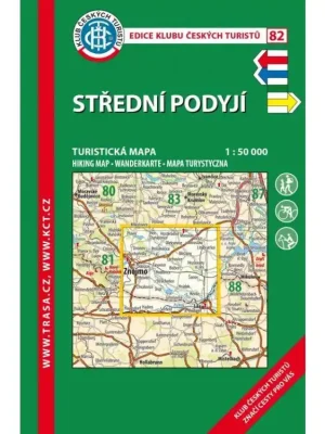 82 Střední Podyjí, 4. vydání, 2017 - turistická mapa Ověřený