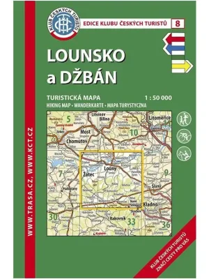 Rychlé Dodání 8 Lounsko a Džbán 5. vydání, 2018 - turistická mapa
