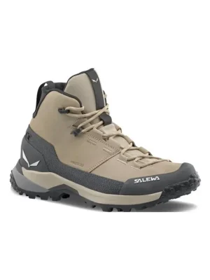 Nejprodávanější SALEWA Dámské trekové boty PUEZ LEATHER MID PTX W quicksand/onyx - béžové