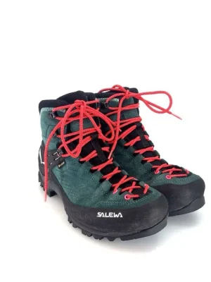 BAZAR - SALEWA Dámské trekové boty WS MTN TRAINER MID GTX Atlantic deep/ombre blue - zelené Originální