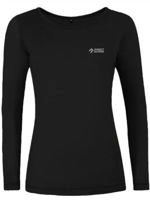 DIRECT ALPINE Dámské triko FURRY LONG LADY 2.0 black - černé Značkový