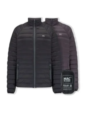 Dokud Zásoby Vydrží MAC IN A SAC Pánská oboustranná péřová bunda POLAR DOWN JKT REVERSIBLE black/charcoal - černá
