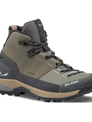 Nakupujte Hned SALEWA Dámské trekové boty PUEZ LEATHER MID PTX W bungee cord/onyx - hnědé