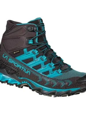 Pouze Dnes LA SPORTIVA Dámské trekové boty ULTRA RAPTOR II MID LEATHER W’s GTX carbon/topaz - modročerné