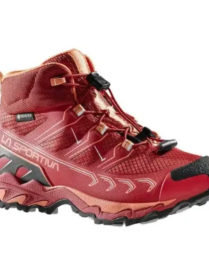 Autentický LA SPORTIVA Dětské trekové boty ULTRA RAPTOR II MID JR GTX velvet/flamingo - červené