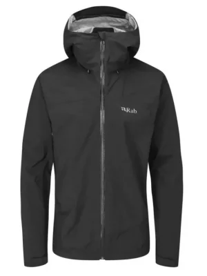 RAB Pánská bunda DOWNPOUR PLUS 2.0 JACKET black - černá Omezená Nabídka