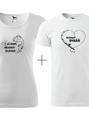 NEJ RYBÁŘ A NEJ ÚLOVEK Dámské a pánské triko s potiskem Výprodej