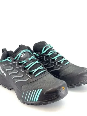 BAZAR - SCARPA Dámské běžecké boty RIBELLE RUN XT GTX WMN anthracite/turquoise - černé Speciální Cena