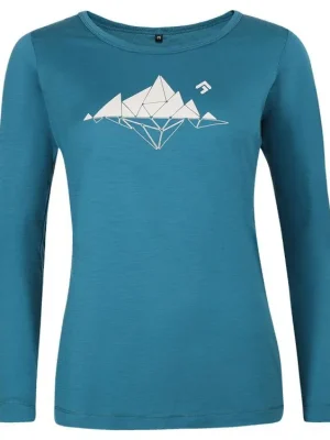 Nízká Cena DIRECT ALPINE Dámské triko FURRY LONG LADY 1.0 emerald (Glacier lake) - zelené