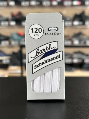 BARTH Tkaničky do bot 120 cm - ploché - bílé Levný