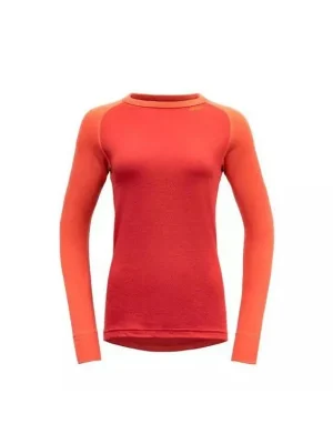 DEVOLD Dámské triko EXPEDITION MERINO WOMAN 235 SHIRT beauty/coral - červený/oranžový Poslední Šance