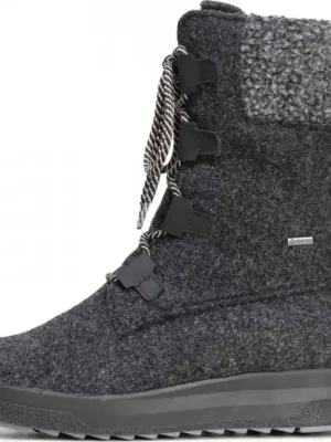 Odeslání Ihned POMAR Dámské zimní boty REKI GTX granit felt/black waxy leather - šedočerné