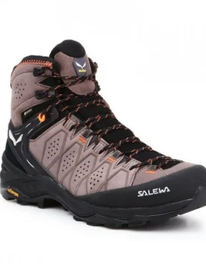 Tovární Cena SALEWA Pánské trekové boty MS ALP TRAINER 2 MID GTX wallnut/fluo orange - hnědé