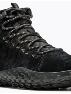 MERRELL Pánské barefoot boty WRAPT MID WP black/black - černé Aktuální