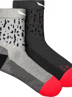 Bezpečná Platba SALEWA Dámské trekové ponožky MOUNTAIN TRAINER MERINO QUARTER SOCKS W oatmeal - šedé