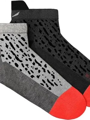 Výprodej SALEWA Dámské trekové ponožky MOUNTAIN TRAINER MERINO LOW SOCKS W oatmeal - šedé