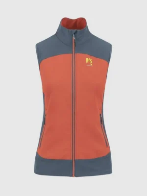 Akční Nabídka KARPOS Dámská vesta PARETE W VEST (017) hot coral/vintage indigo - oranžová