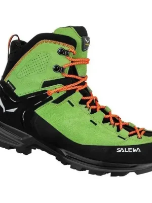 Zlevněný SALEWA Pánské trekové boty MTN TRAINER 2 MID GTX M pale frog/black - zelené