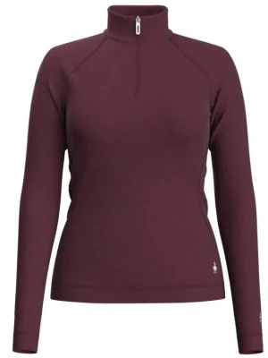 Cenově Výhodný SMARTWOOL Dámské triko W CLASSIC THERMAL MERINO BL PTTRN 1/4 ZB black cherry heather - vínové