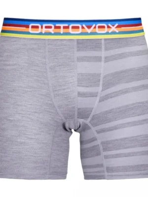 Autentický ORTOVOX Termoprádlo 185 ROCK'N'WOOL BOXER grey blend - šedé