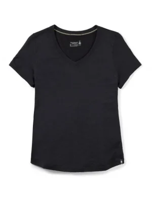 Dokud Zásoby Vydrží SMARTWOOL Dámské triko W MERINO 150 LACE V-NECK SHORT SLEEVE black – černé
