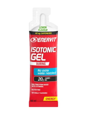 Gel ENERVIT ISOTONIC GEL+kofein, sáček, 60ml, citron Výhodná Nabídka
