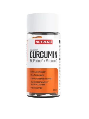 Aktuální Nutrend CURCUMIN+BIOPERINE+VITAMIN D, 60 kapslí