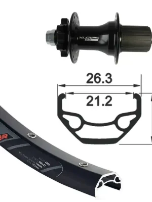 Aktuální Zapletené kolo 26 XLC Rodi Black Rock disk 559-21 zadní 32 děr Niro