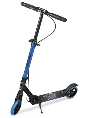 Koloběžka s ruční brzdou Spokey VACAY PRO, kolečka 145mm, modrá Super Cena