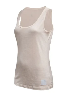 Autentický Dámské triko bez rukávu SENSOR MERINO LITE mottled beige