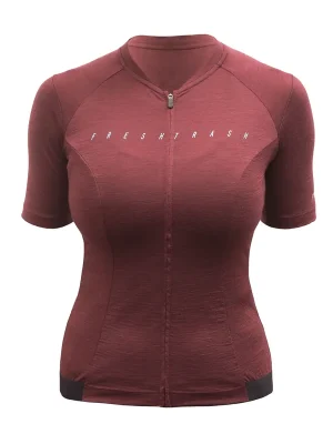 Dres Fresh Trash WOMEN'S LITE MERINO JERSEY MERLOT RED Výprodej