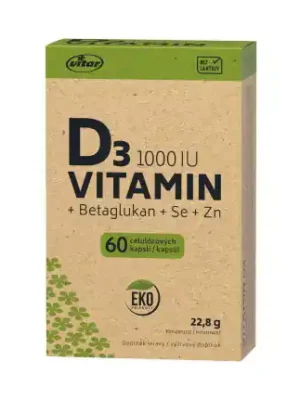 VITAR EKO Vitamin D3 1000 IU, 60 tablet Novinka