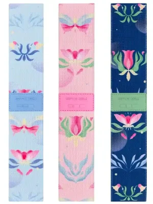 Výprodej Sada 3 posilovacích textilních gum Spokey THE BLOOM BAND SET + obal