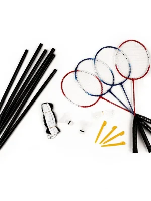 Badmintonový set Acra - 4 rakety + síť a košíčky Bezpečná Platba